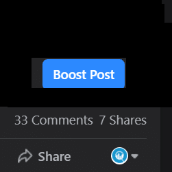 facebook boost post button guide